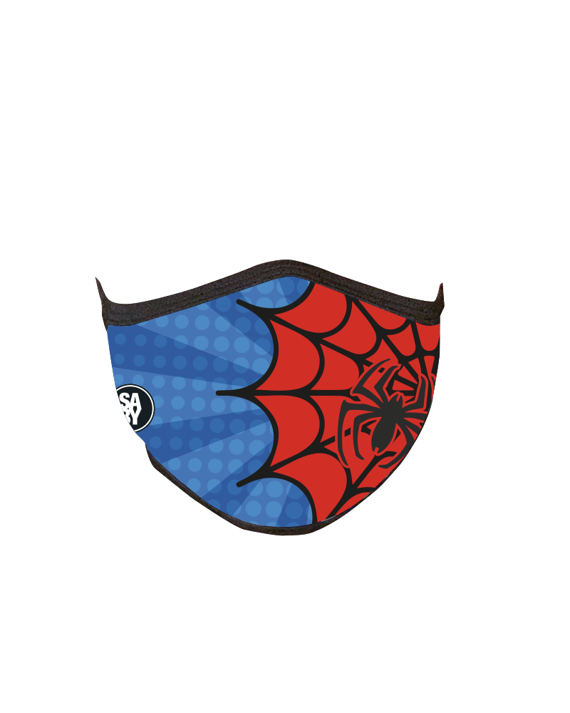 2 Mascherine bambino ''SPIDER''  lavabile ad uso civile