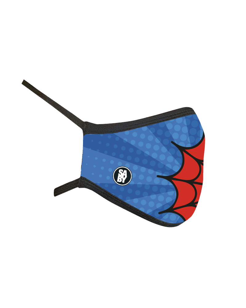 2 Mascherine bambino ''SPIDER''  lavabile ad uso civile