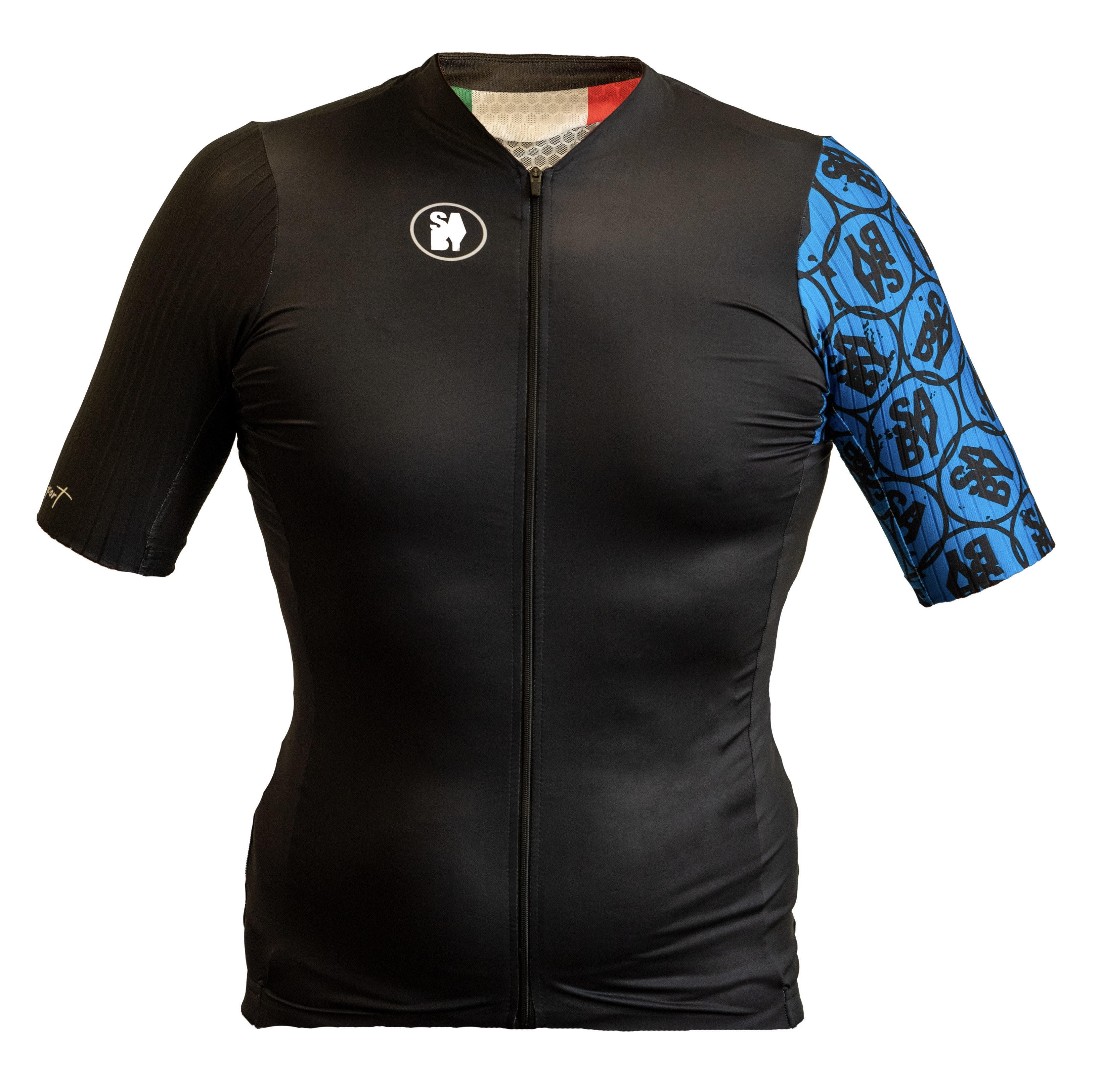 Maglia manica corta Top Nero-Blu